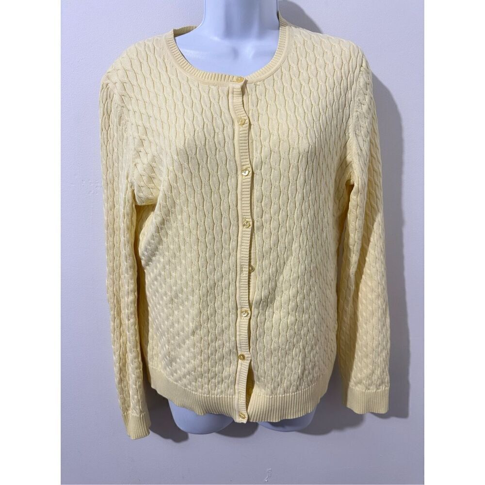 Kate Hill, yellow sweater and vest set size L A738